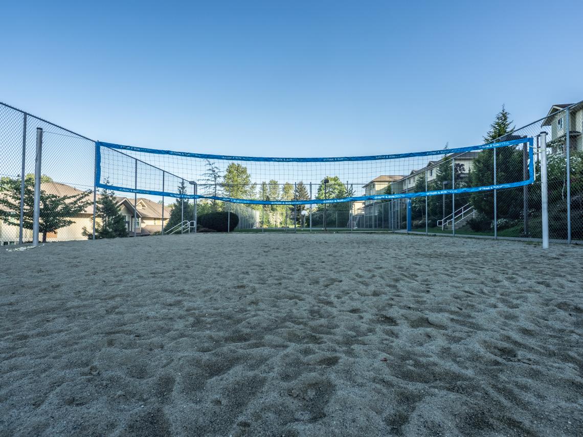 Photograph of the volleyball courts on residence 