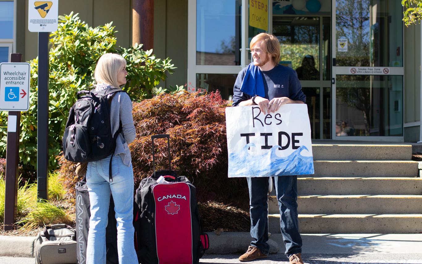 photo from above looking down the staircases on residence 